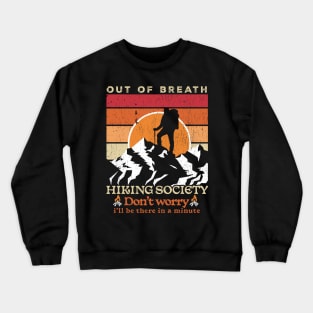 Hiking Society - Retro Grunge Crewneck Sweatshirt